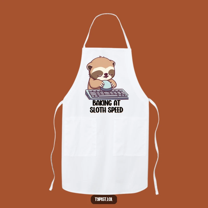 Funny Sloth Button Apron: Hilarious Kitchen Wear for Slow Cooks
