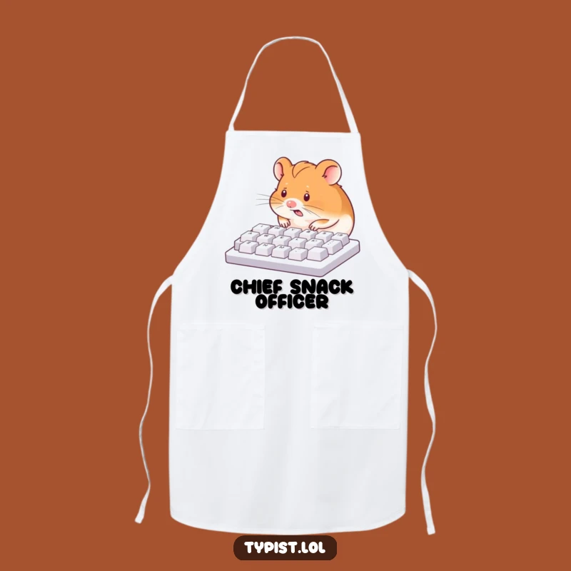 Funny Hamster Keyboard Nose Peck Apron - Kitchen Chaos Masterpiece