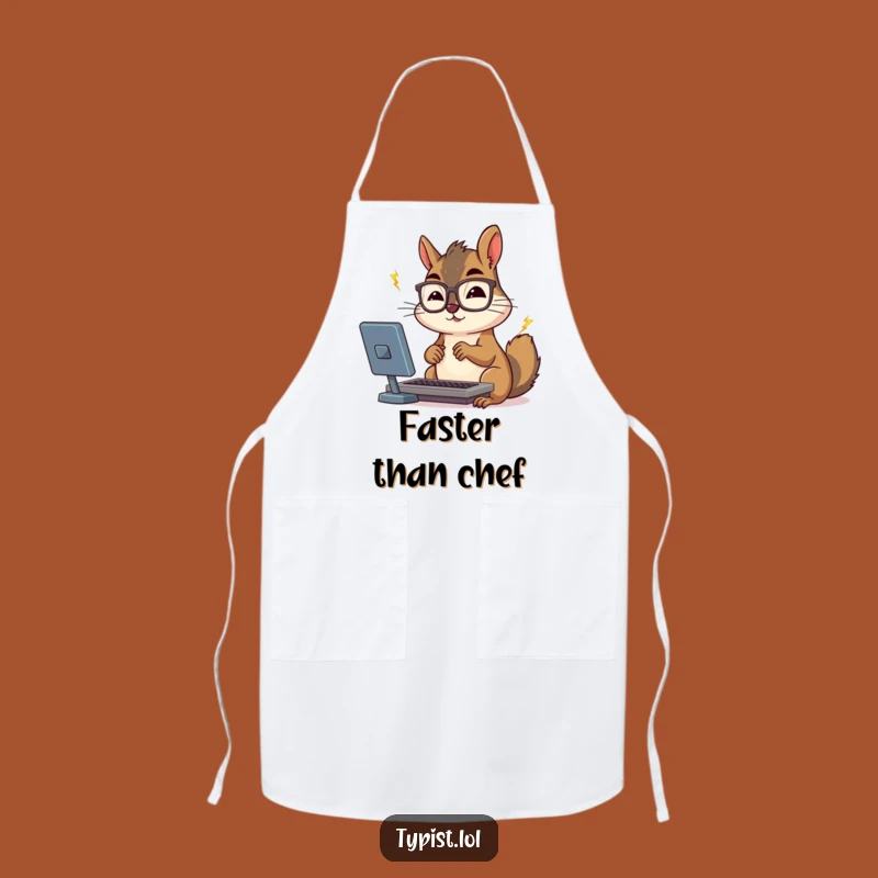 Funny Squirrel Typing Apron: Cook with Speed and Laughter, a Hilarious Gift