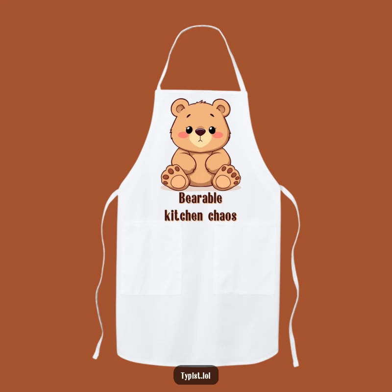 Funny Bear Paws Apron: Determined Chef Humor Gift