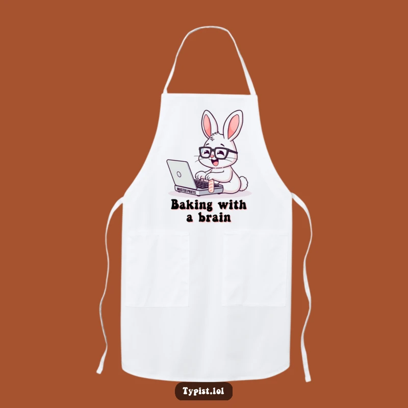 Funny Bunny Glasses Laptop Apron: Cook Up Smart Ideas with Flair