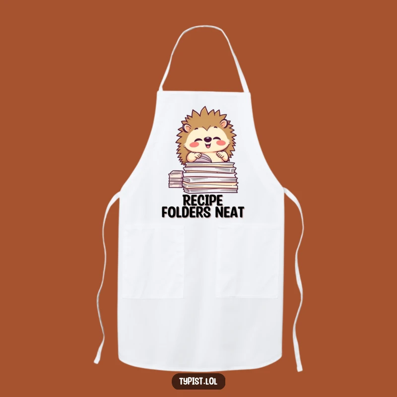 Funny Hedgehog Organizer Apron - Hilarious Kitchen Tidiness Wear!