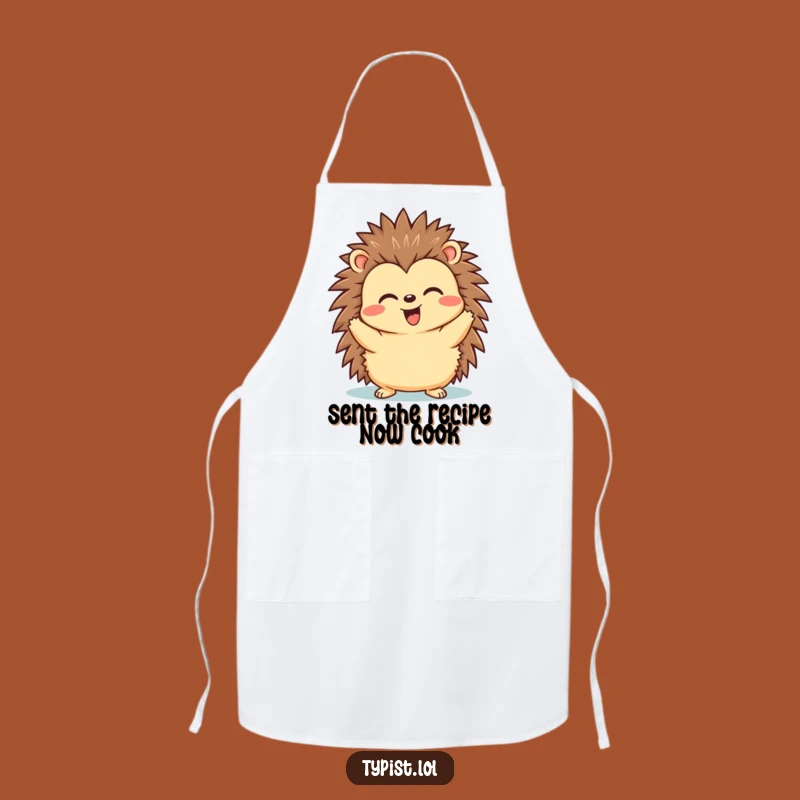 Funny Hedgehog Send Apron - Chef's Triumphant Kitchen Gift