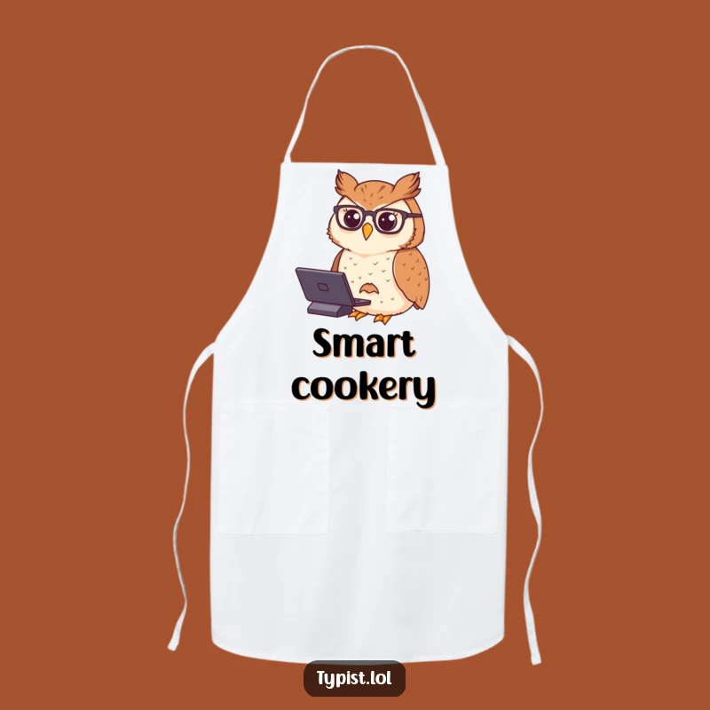Funny Owl Typing Apron: Cook with Wisdom on this Hilarious Project