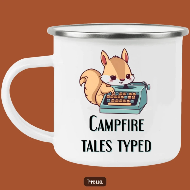 Funny Squirrel Writer Camping Mug - Fuel Your Adventures!