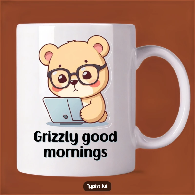 Funny Bear Reading Glasses Mug: Hilarious Intellectual Gift for Bookworms