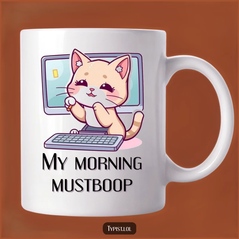 Funny Cat Cursor Mug: Hilarious Gift for Playful Tech-Savvy Cat Lovers