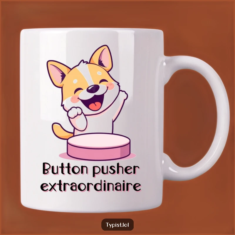 Funny Dog Button Press Mug: A Hilarious Gift for Your Energetic Pup Lover