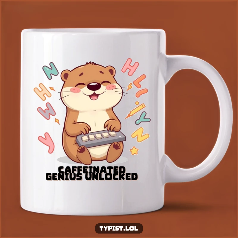 Funny Otter Typing Mug: Hilarious Gift for Speedy Writers and Otter Lovers