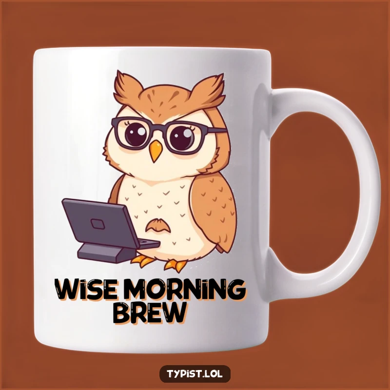 Funny Owl Typing Mug: A Dignified and Hilarious Gift for the Wise