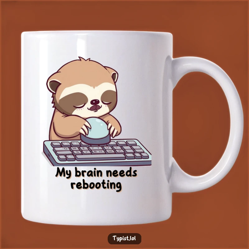 Funny Sloth Button Press Mug: A Hilarious Gift for Slow Workers