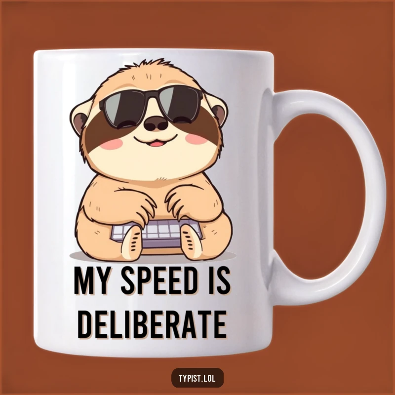 Funny Sloth Typing Mug: Hilarious Slow Pace Makes a Perfect Gift for Any Coffee Lover
