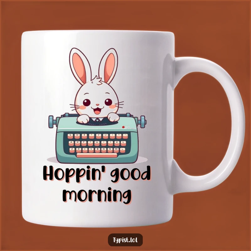 Funny Rabbit Typewriter Mug: A Hilarious Gift for Writers and Animal Lovers