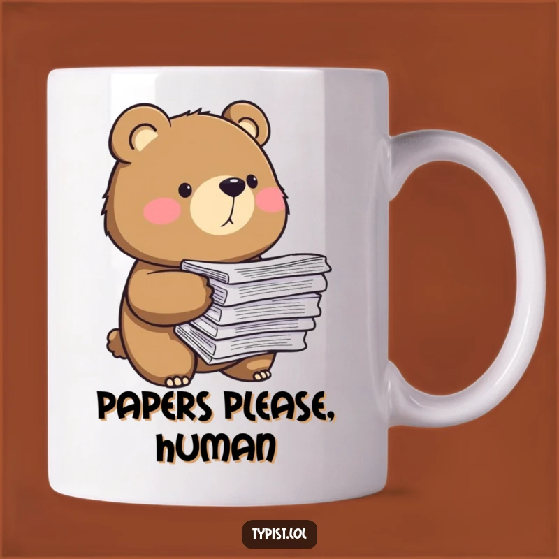 Funny Bear Paper Mug: A Hilarious Gift for the Determined Office Worker