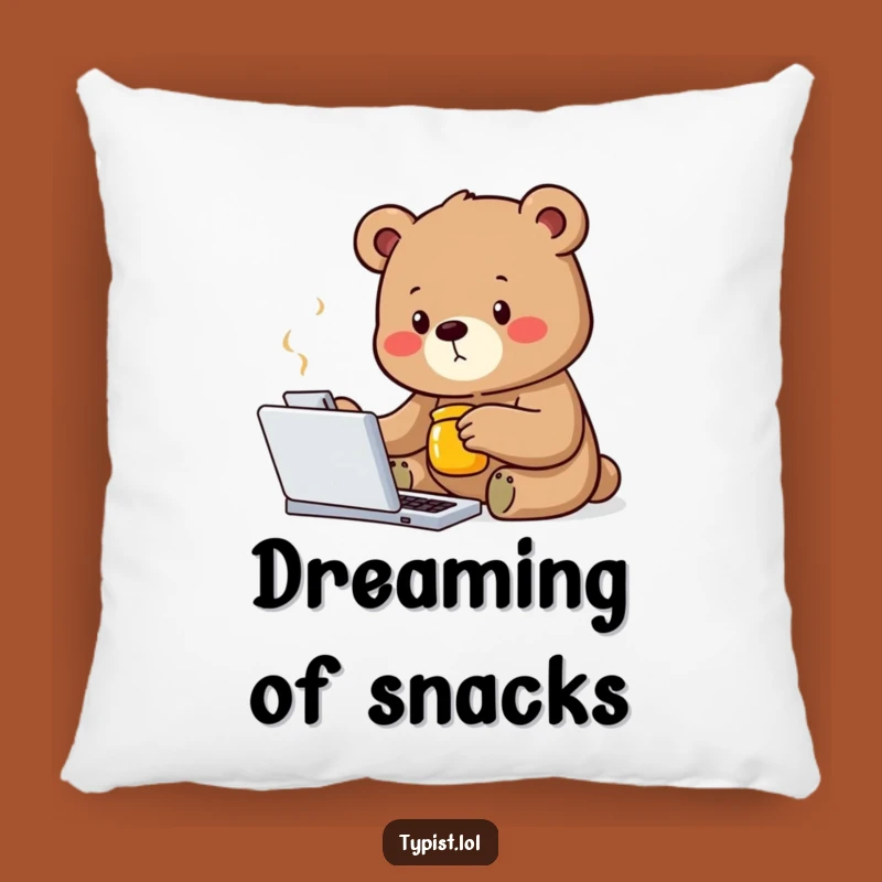 Funny Bear Pillow: Cozy & Hilarious Cushion for Your Determined Nook