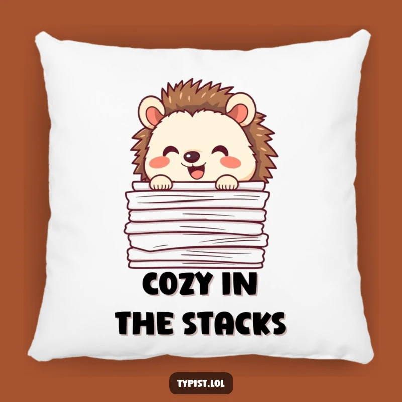 Funny Happy Hedgehog Pillow: Comfy Accent for a Playful and Cozy Home