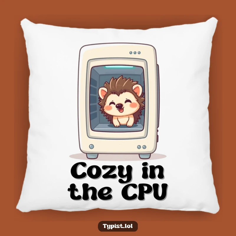 Funny Hedgehog Pillow: Giggling Computer Buddy, Cozy Humor Gift