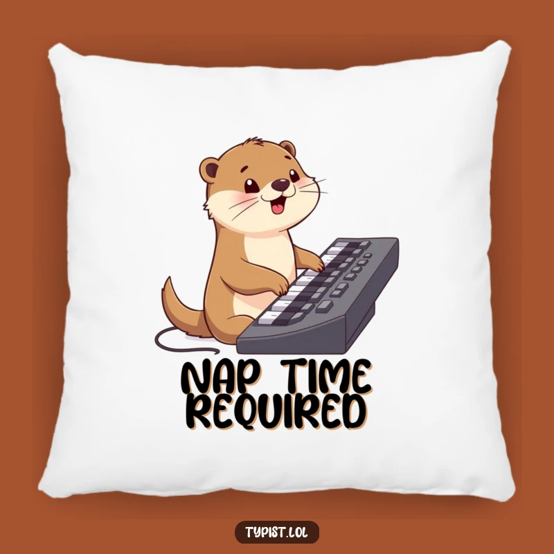 Funny Otter Keyboard Pillow: Snuggle Up with Cheerful Typing Comfort Gift