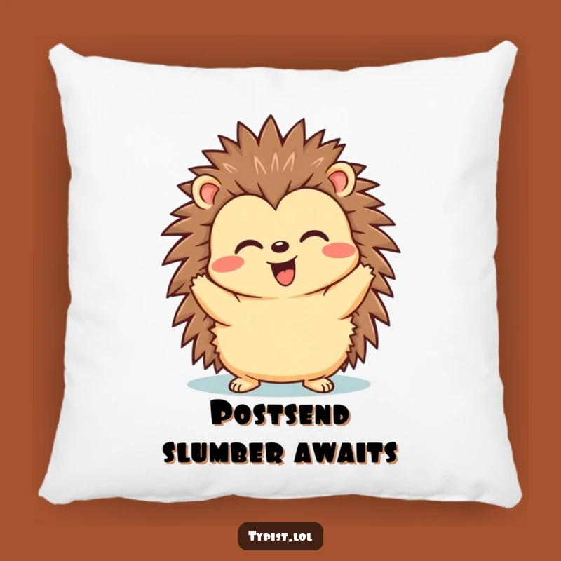 Funny Hedgehog Send Pillow - Cozy Victory Celebration Cushion Gift