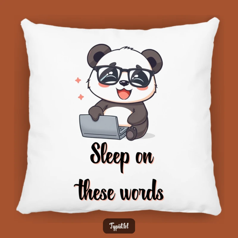 Funny Panda Pillow: Snuggle Up with Scholarly Comfort
