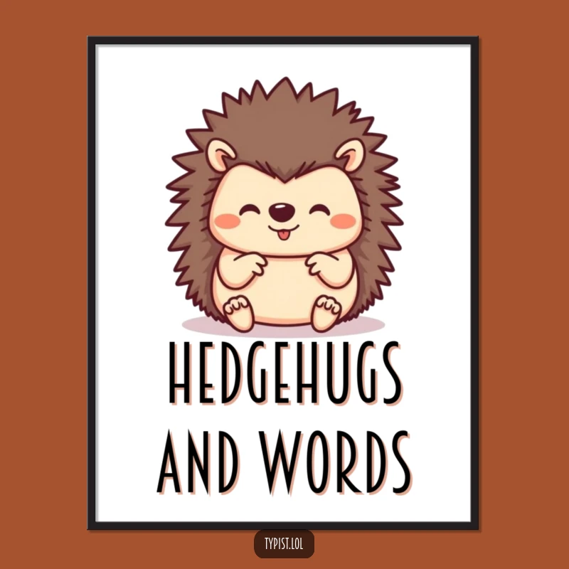 Funny Hedgehog Digital Art: Bring Busy Charm to Your Walls