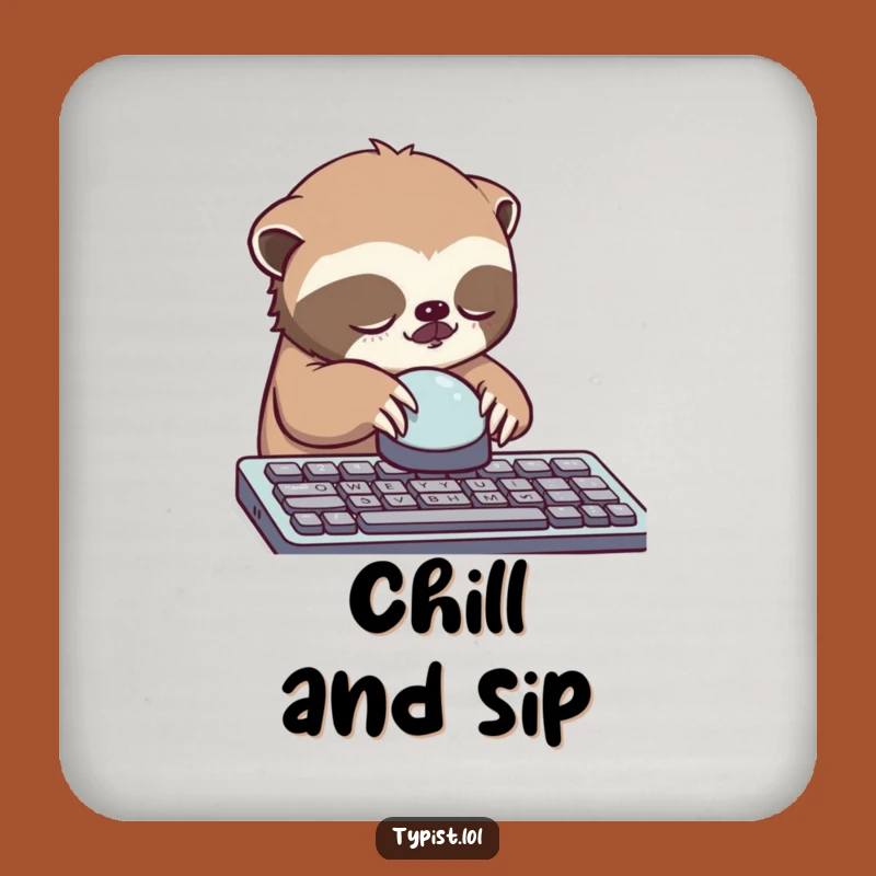 Funny Sloth Button Coaster: Hilarious Protection for Your Surfaces