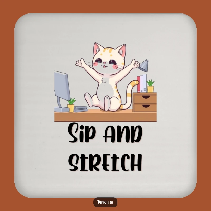 Funny Ballet Cat Drink Coasters: Protect Your Surfaces with Hilarious Feline Art