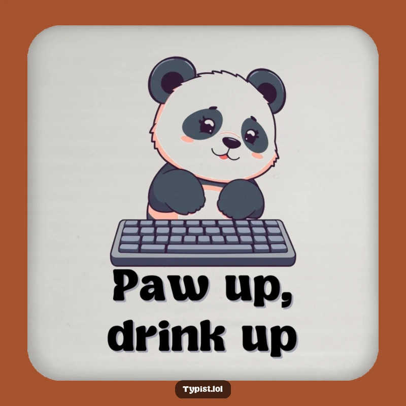 Funny Panda Keyboard Coaster: Protect Surfaces with Panda-Sized Fun