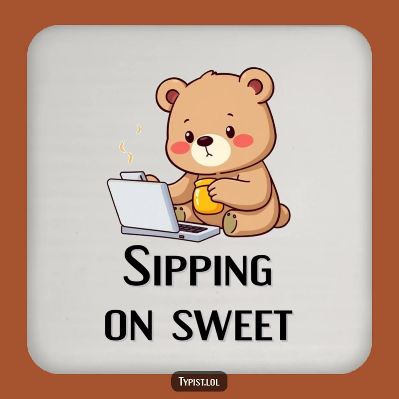 Funny Bear Coaster: Hilarious Protector for Your Drinks