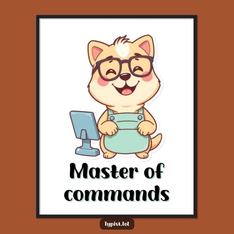 Funny Dog Coder Poster - Smart Pup Wall Art