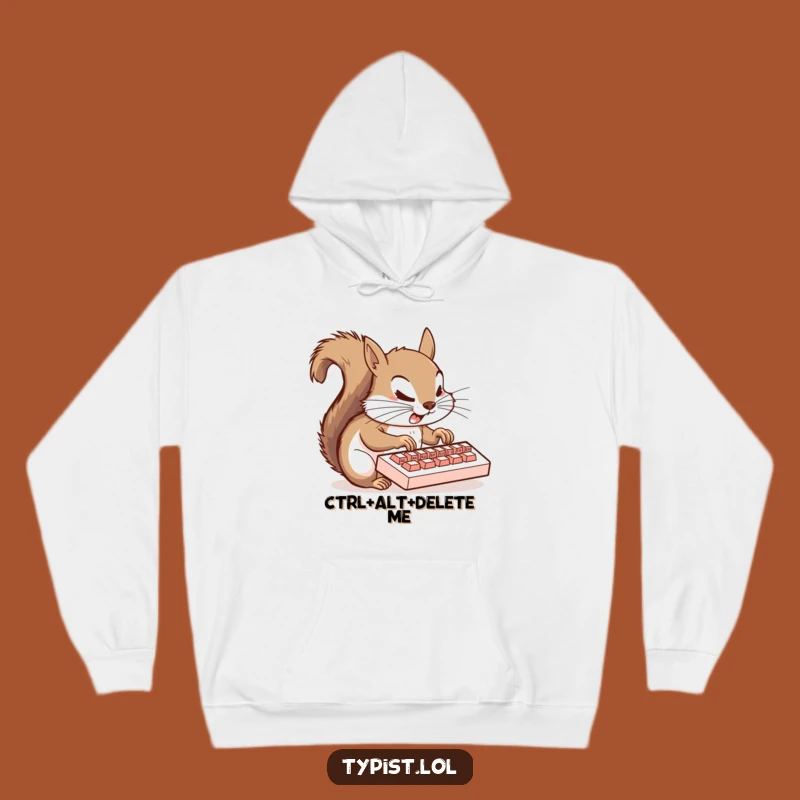 Funny Squirrel Hoodie: Cozy & Hilarious Typing Squirrel Sweatshirt Gift