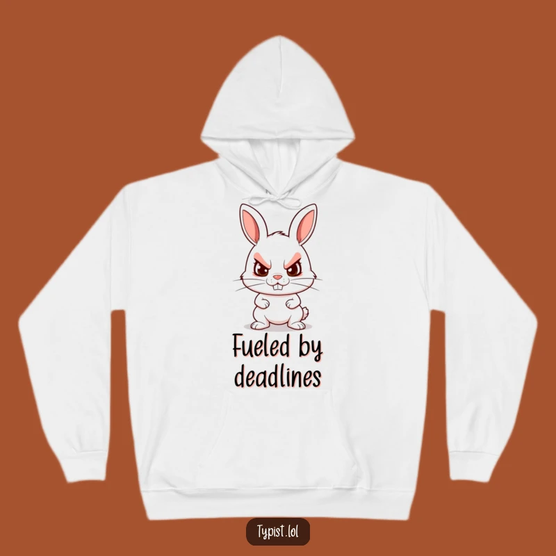Cozy Funny Rabbit Typing Hoodie: Warm Up Your Determination Gift