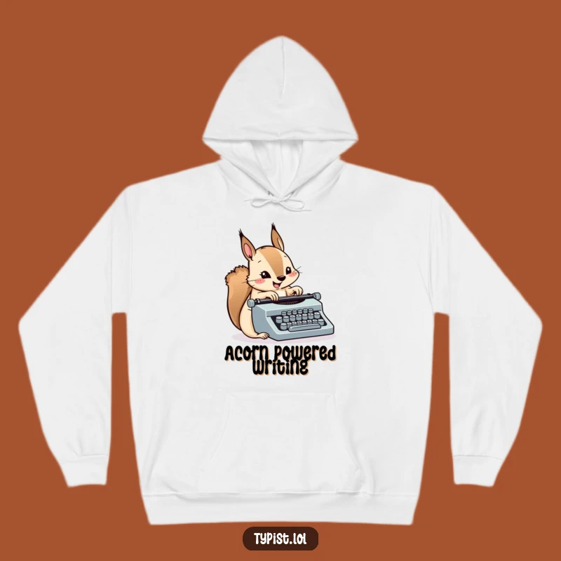 Funny Squirrel Typewriter Hoodie: Cozy Up with Speedy Humor