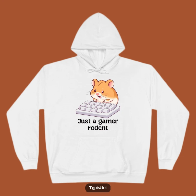 Funny Hamster Keyboard Nose Peck Hoodie - Cozy & Hilarious Pet Wear