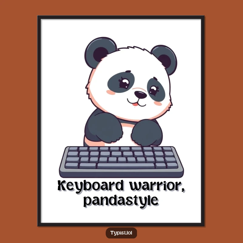 Funny Free Printable Wall Art: Panda Keyboard Shenanigans, Humorous Downloadable Decor