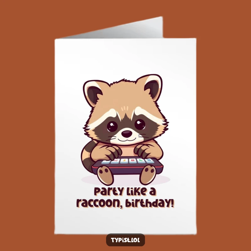 Free Printable Raccoon Birthday Card: Multitasking Fun for a Hilarious Birthday Greeting