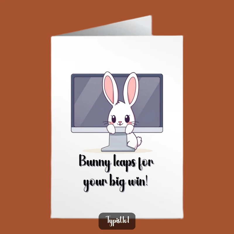 Free Printable Rabbit Monitor Congrats Card - Hilarious Downloadable for Big News
