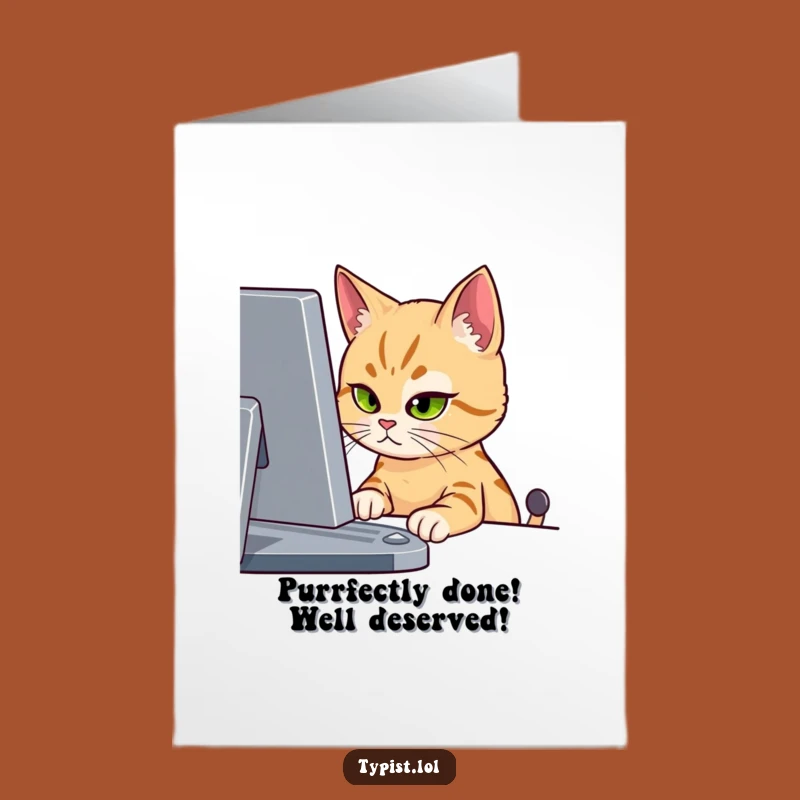 Free Printable Cat Congrats Card - Intense Feline Printable Downloadable