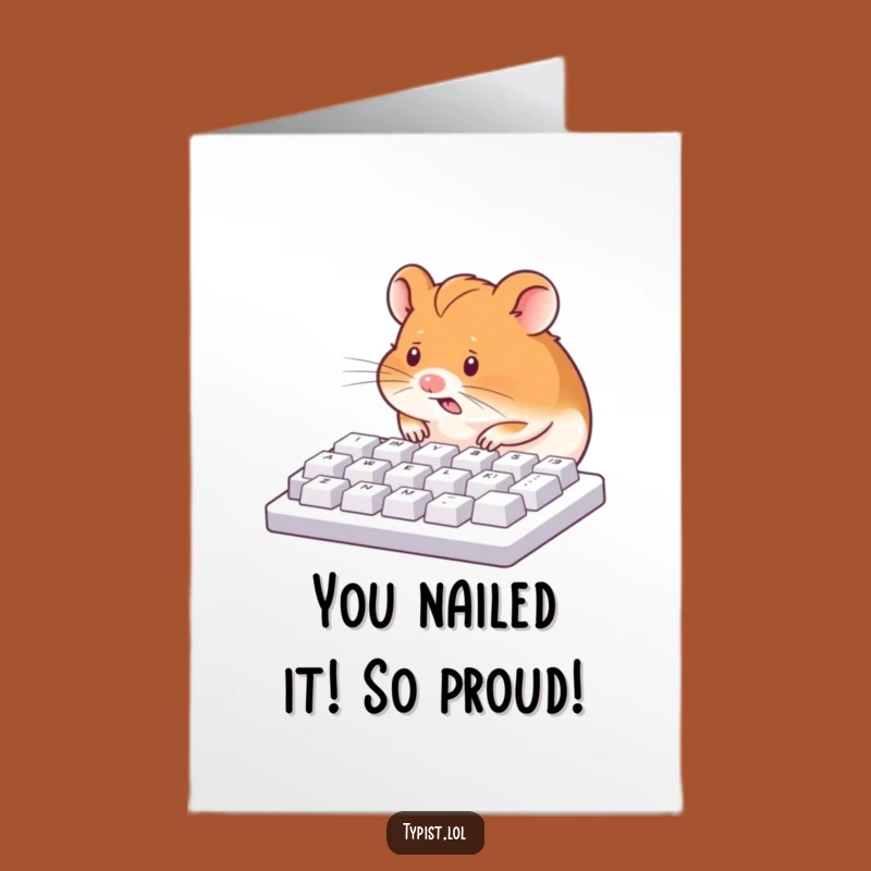 Free Printable Hamster Congrats Card - Hilarious Downloadable Greeting for Success