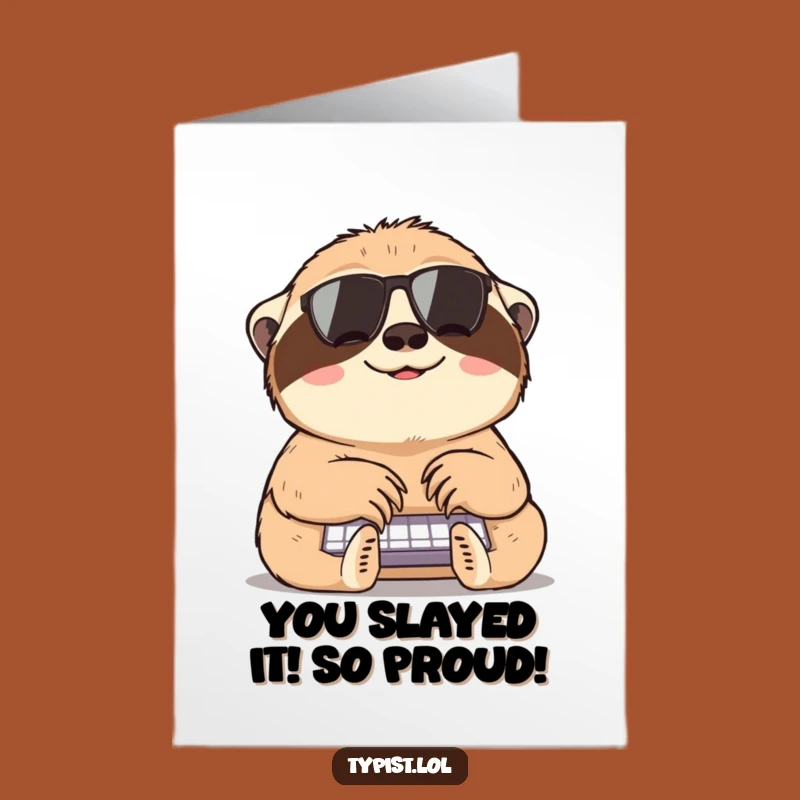 Free Printable Sloth Congrats Card: Celebrate Achievements at Your Own Pace