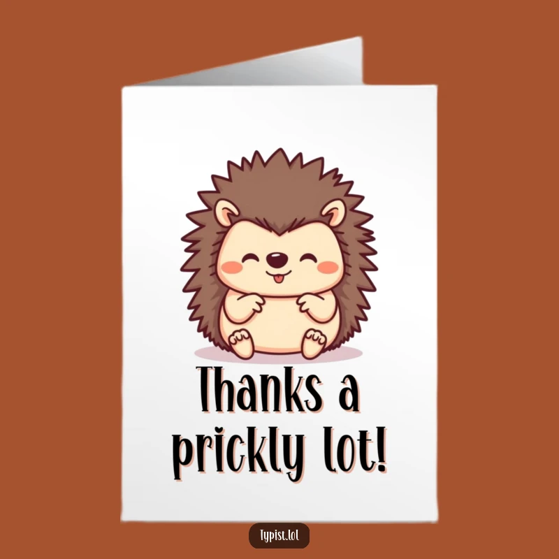Free Printable Hedgehog Thank You Card: Cute Downloadable Gift!