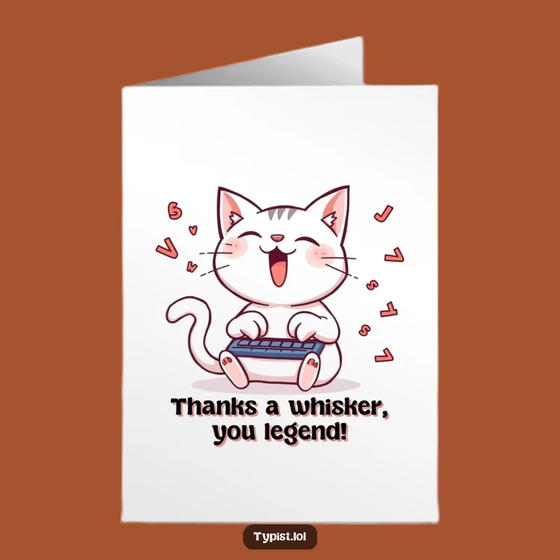 Free Printable Thank You Card: Cat's Swift Thanks, Funny Downloadable Gift