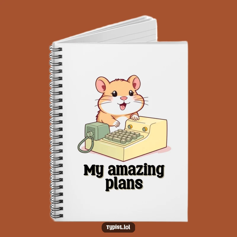 Funny Hamster Typewriter Notebook: Jot Down Retro Ideas Instantly