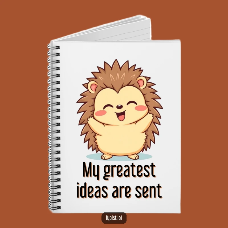 Funny Hedgehog Send Notebook - Journal Your Victories Gift