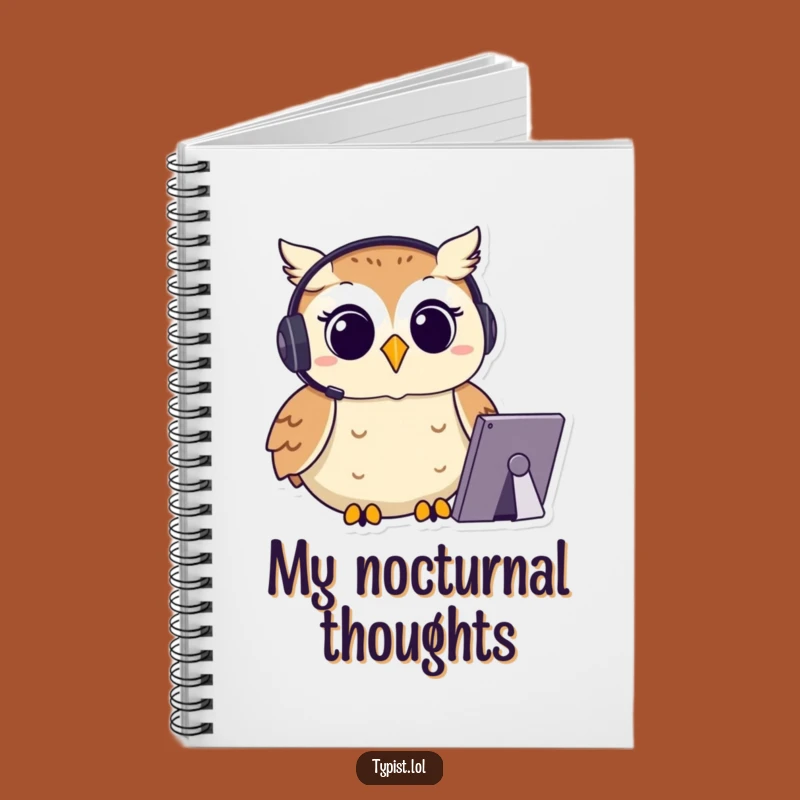 Funny Owl Notebook: Focused Typing Journal Gift