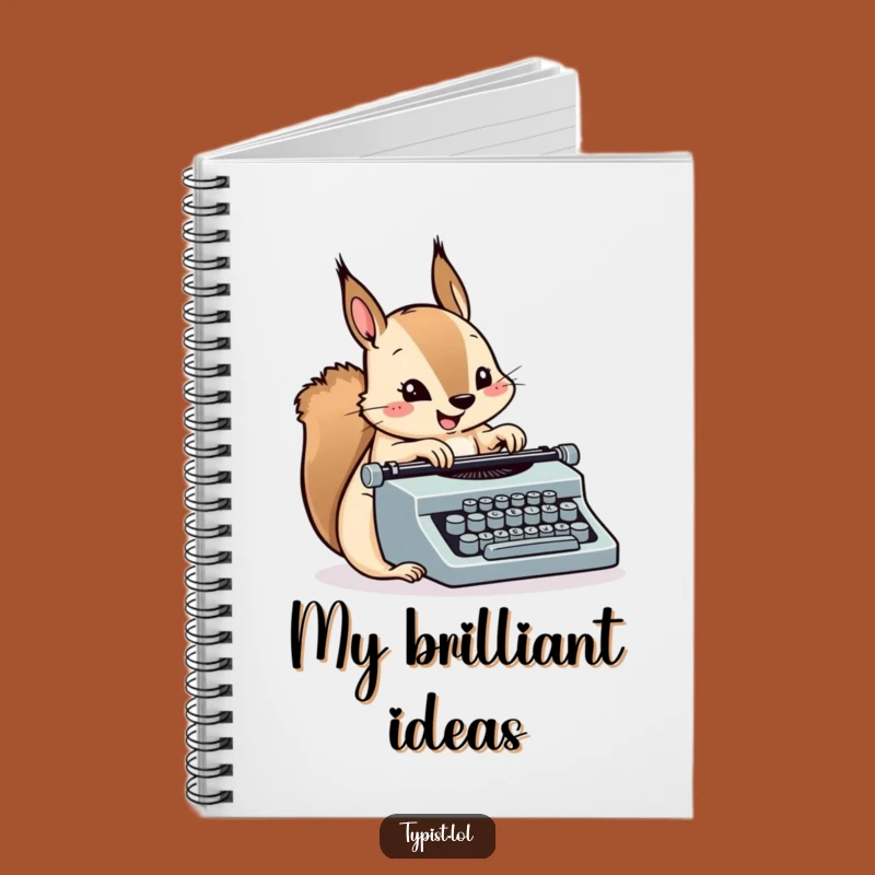 Funny Squirrel Typewriter Notebook: Jot Down Fast Ideas in Style