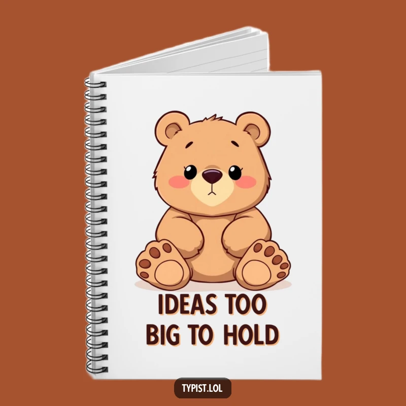 Funny Bear Determined Notebook: Big Paws, Big Ideas Journal Gift
