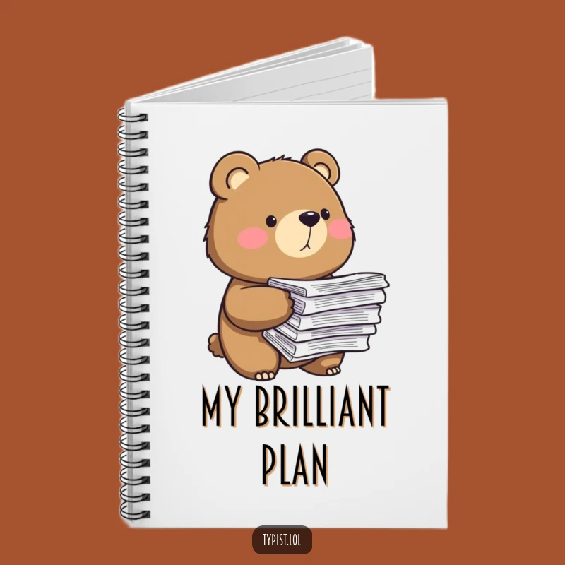 Funny Bear Paper Notebook: Organize Your Thoughts with Determined Humor