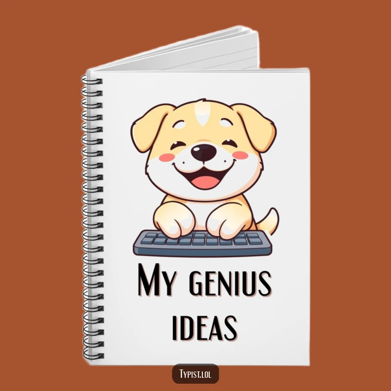 Funny Dog Typing Notebook: Canine Coder Journal, Perfect Gift Idea