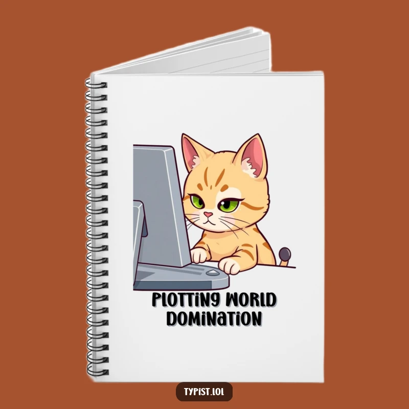 Funny Cat Screen Stare Notebook - Jot Down Your Focus